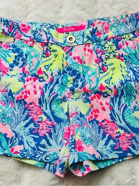 Lilly Pulitzer Neon Coral Reef Print Shorts